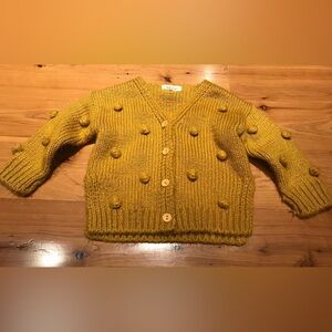 The Knotted Fern Cozy Mustard Yellow Knit Cardigan